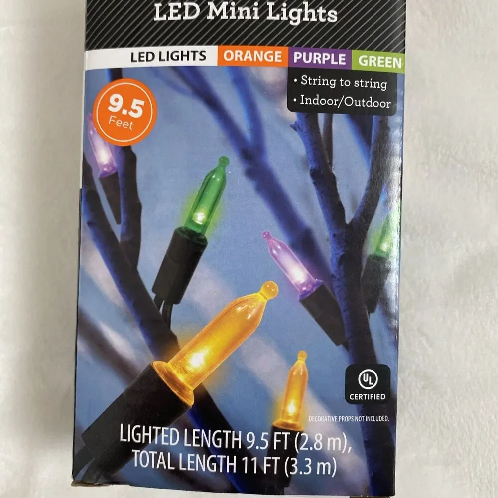 Halloween Led Mini Lights Multicolor Indoor Outdoor Home Decor Holidays 3 Packs